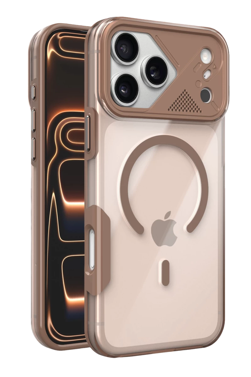 Joko Apple iPhone 17 Pro Max Uyumlu Zinko Magsafe Kapak - Çöl Titanyum
