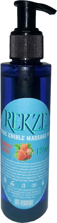 Rekze Msg Big Size Massage Oil 125 ml Strawberry  |  Rekze Ero.tik Aromatik Çilekli Büyük Boy Ölçek Bay Bayan Kullanım Masaj Yağı