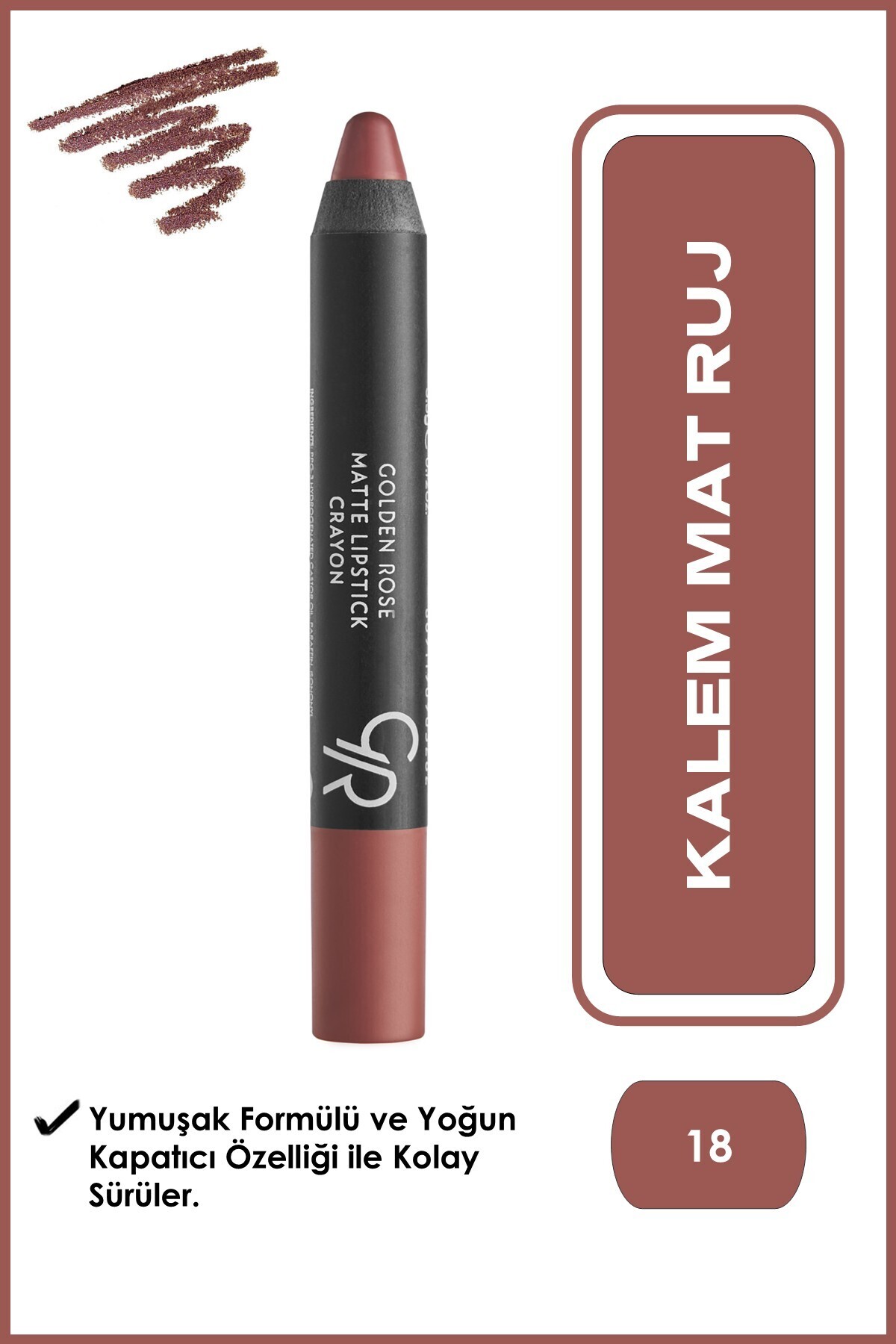 Matte Lipstick Crayon Ruj No:14 — görsel 4