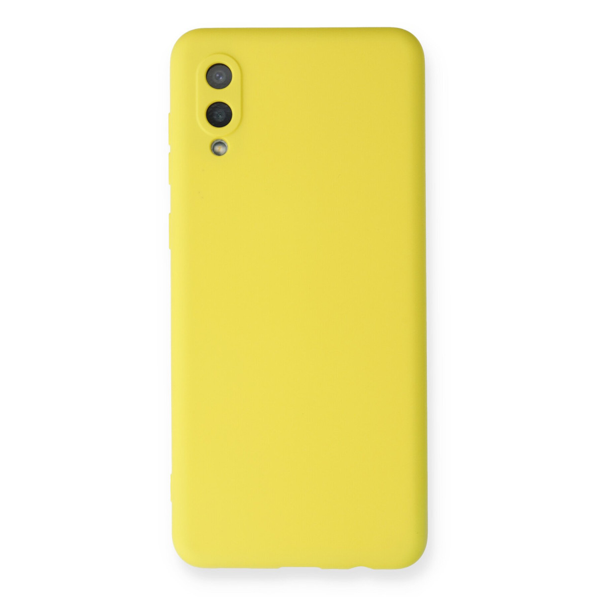 Galaxy A02 Kılıf Nano içi Kadife Silikon - Sarı