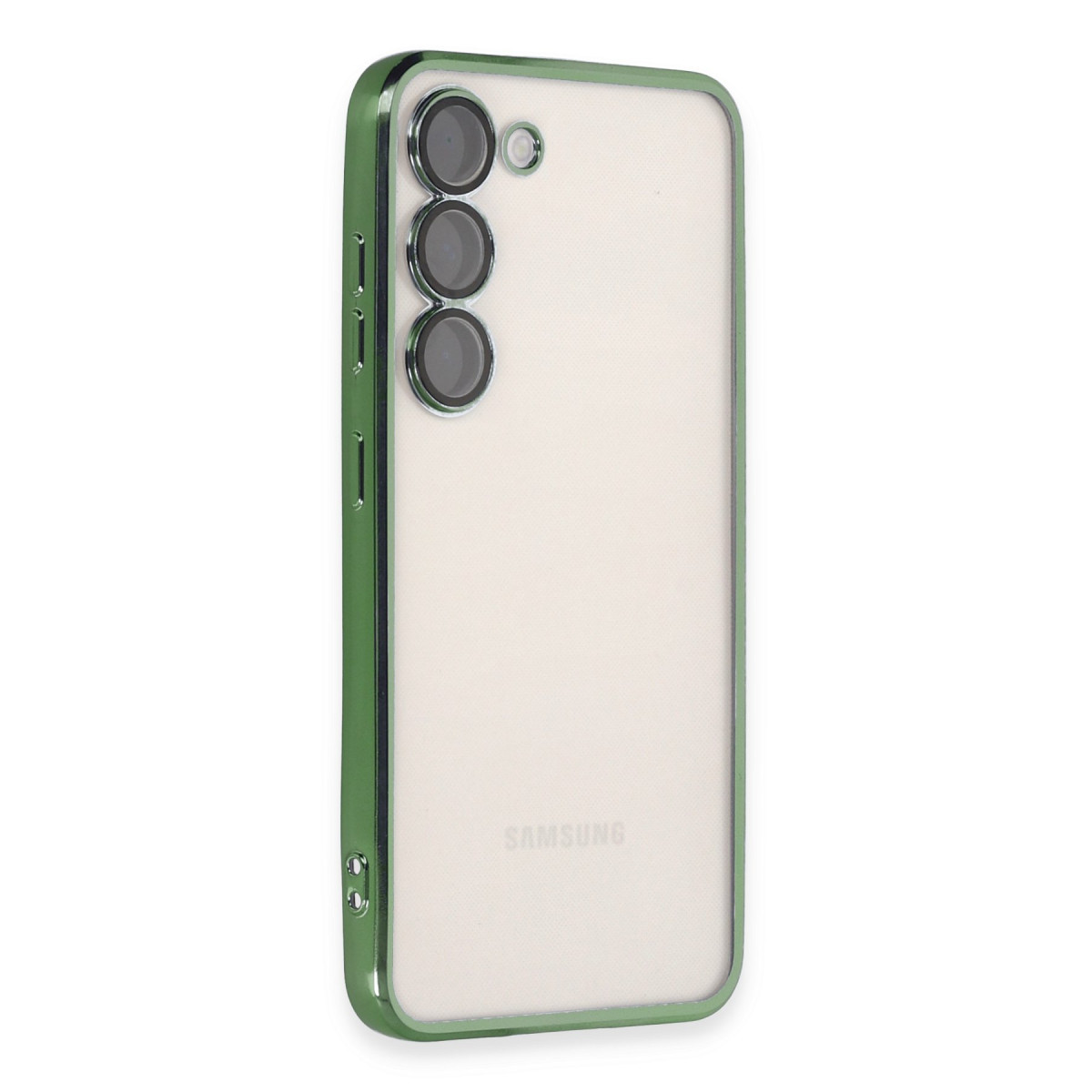 Galaxy S24 Kılıf Razer Lensli Silikon - Yeşil