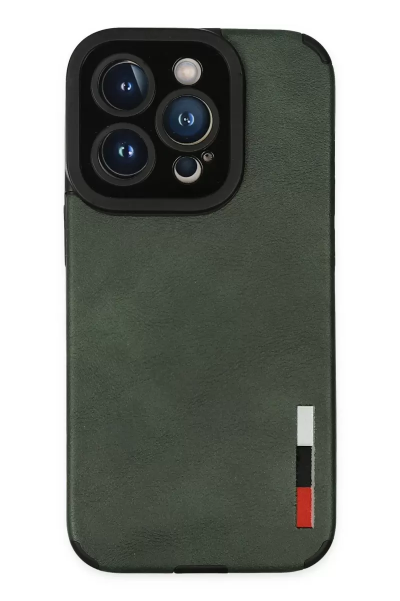 iPhone 14 Pro Max Kılıf Loop Deri Silikon - Yeşil