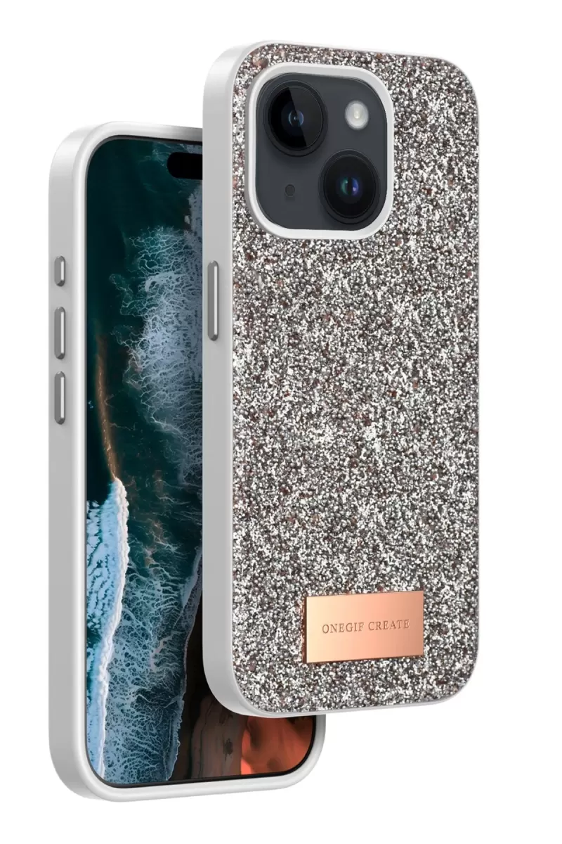 iPhone 14 Bright Simli Kapak - Gold