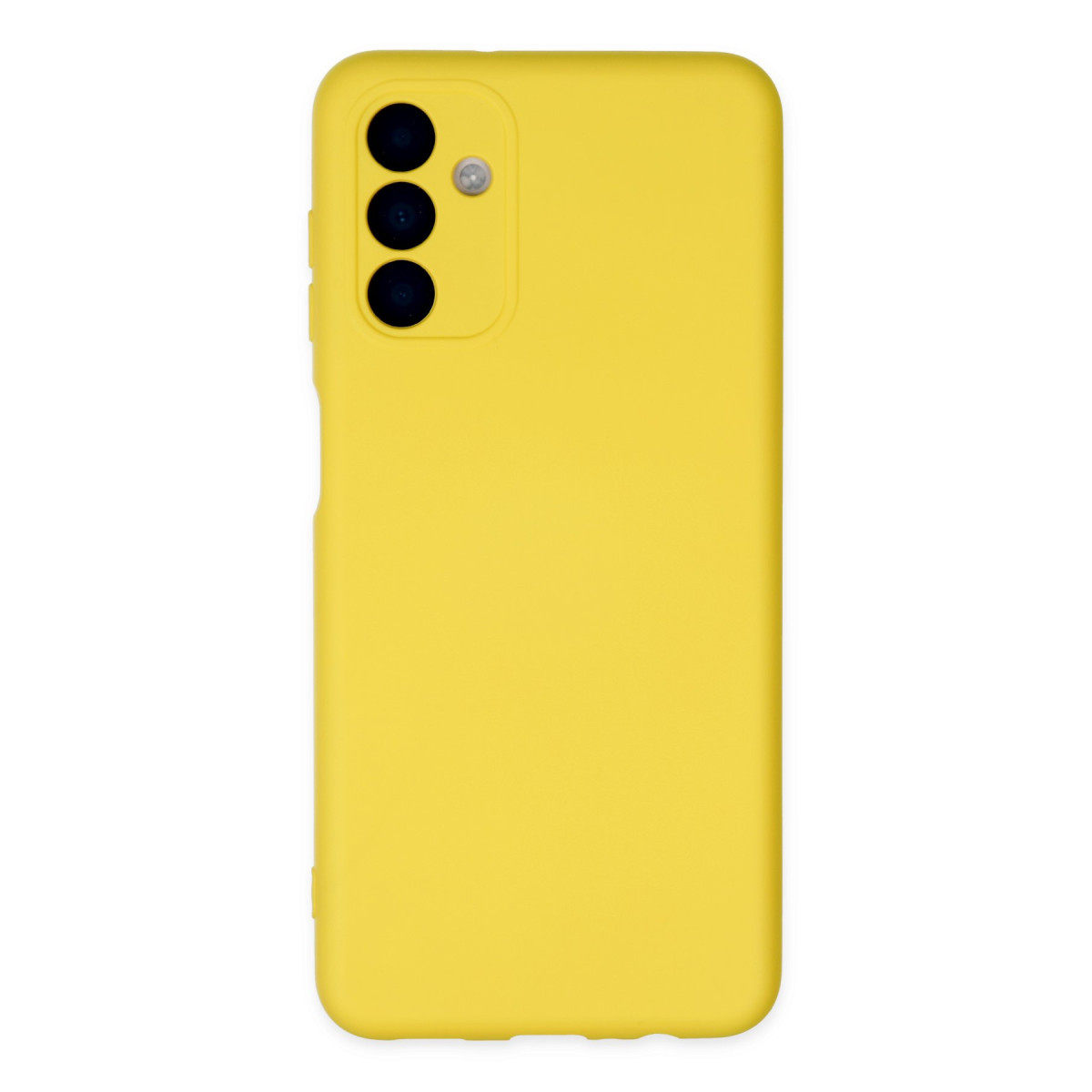 Galaxy A04S Kılıf Nano içi Kadife Silikon - Sarı