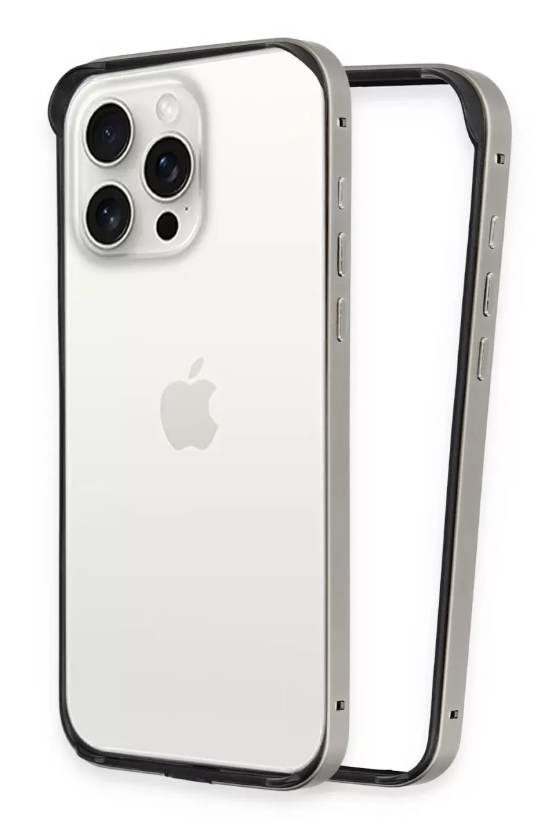 iPhone 15 Pro Land Bumper Koruma Kapak - Titan Gri