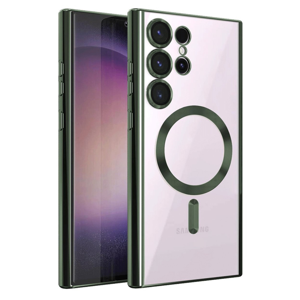 Galaxy S25 Ultra Kılıf Kross Magneticsafe Kapak - Koyu Yeşil