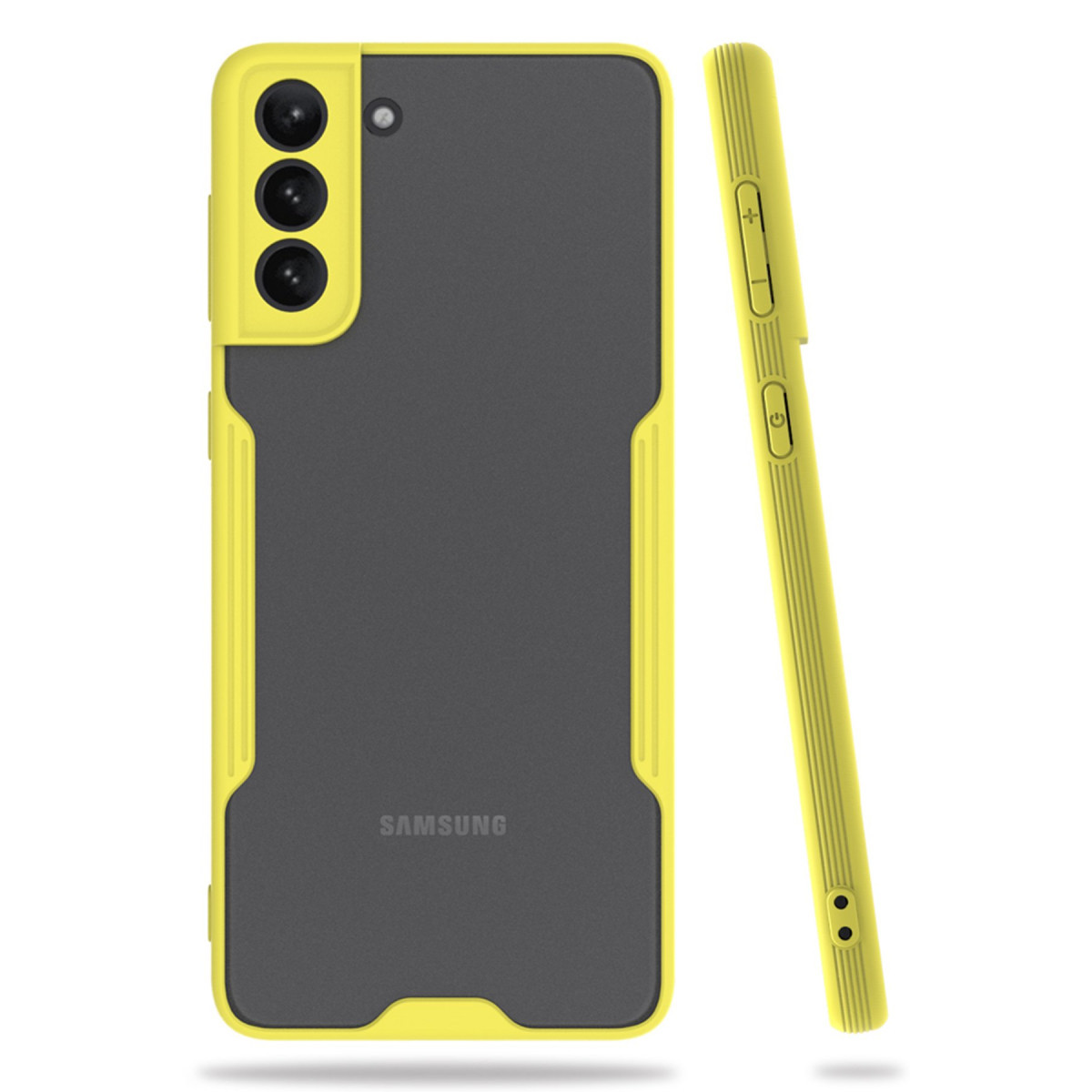 Galaxy S21 Plus Kılıf Platin Silikon - Sarı