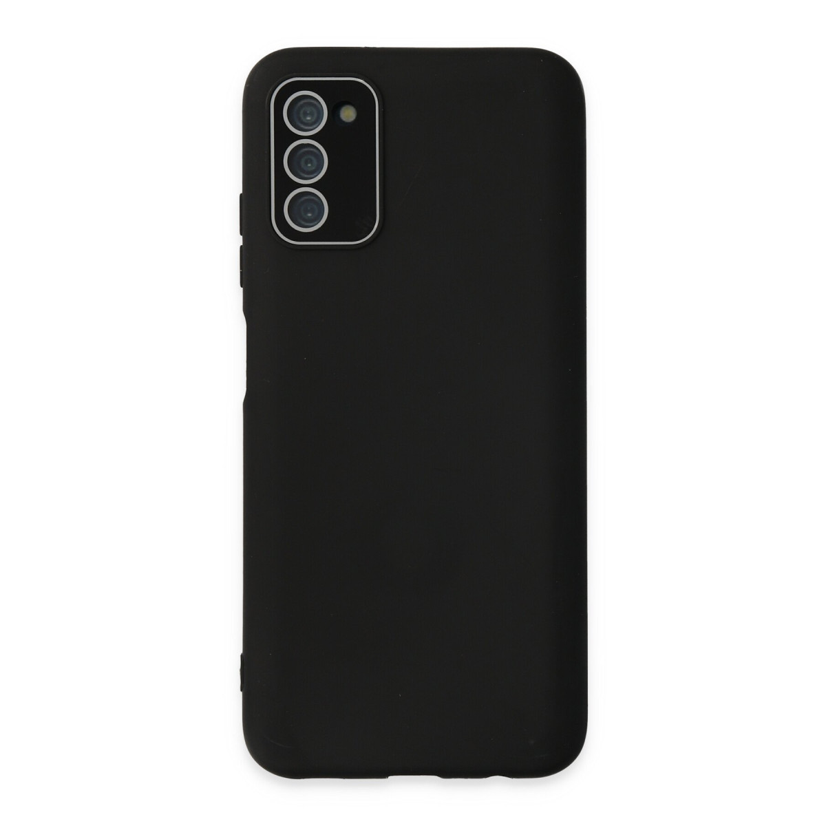Galaxy A03S Kılıf Lansman Glass Kapak - Siyah
