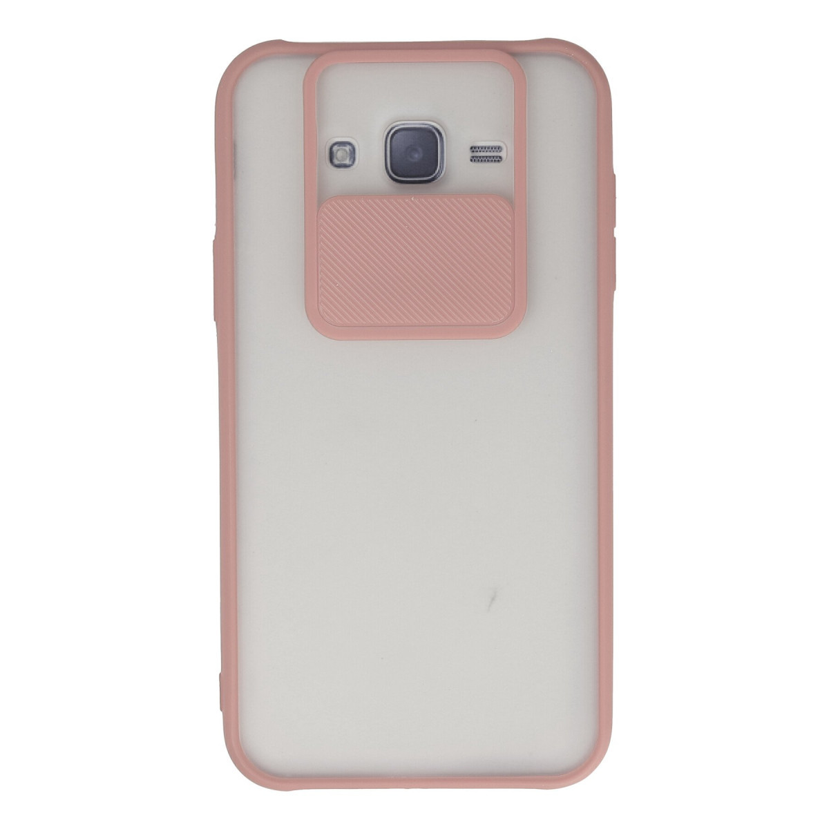 Galaxy J7 Kılıf Palm Buzlu Kamera Sürgülü Silikon - Pembe