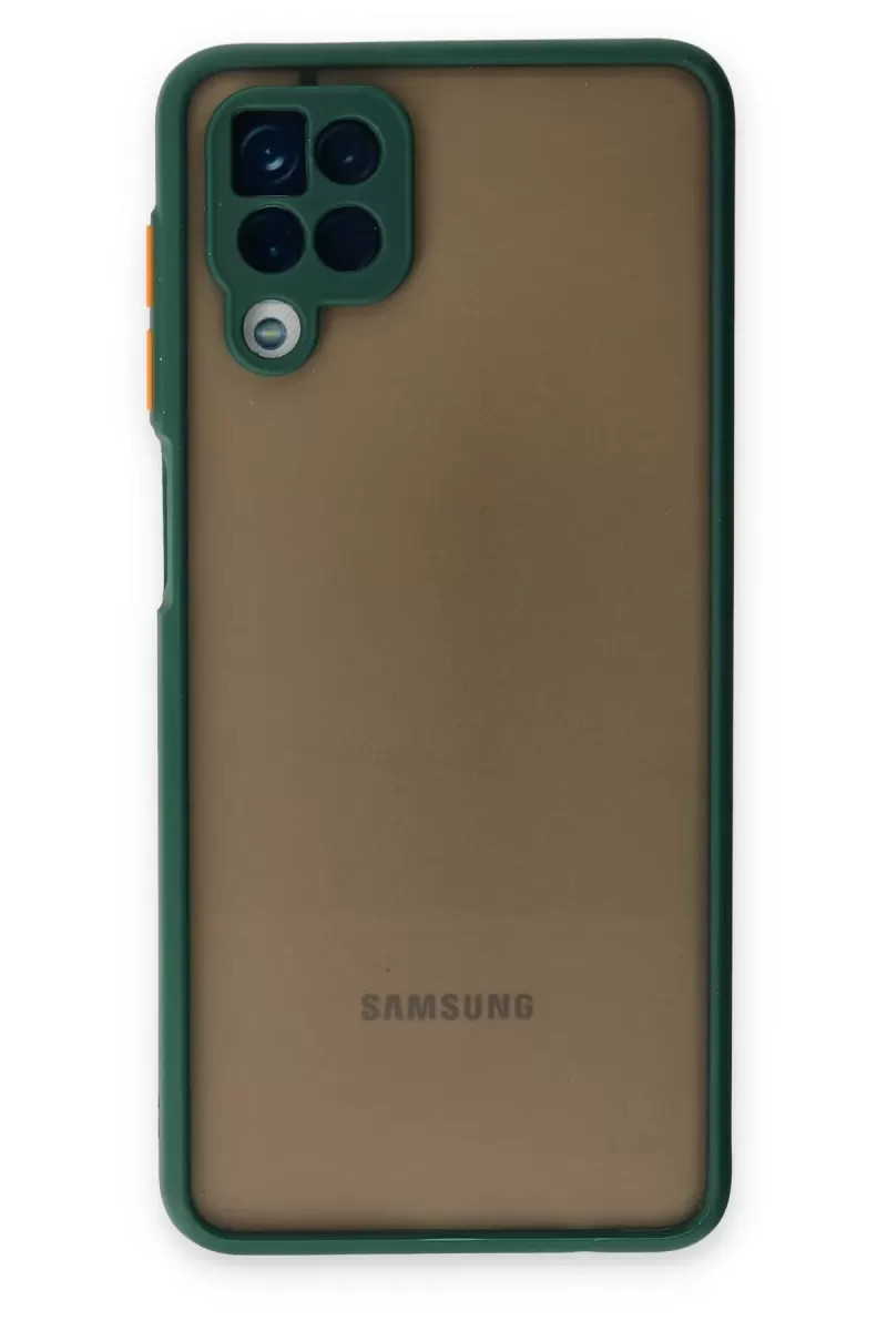 Galaxy A12 Kılıf Montreal Silikon Kapak - Yeşil