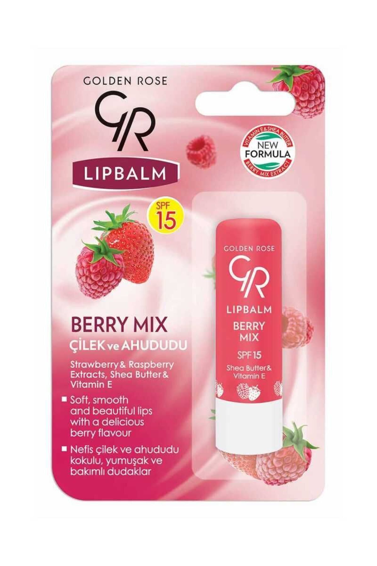 Lip Balm Berry Mix SPF15 Çilek & Ahududu İçerikli Dudak Nemlendirici 4.6 g