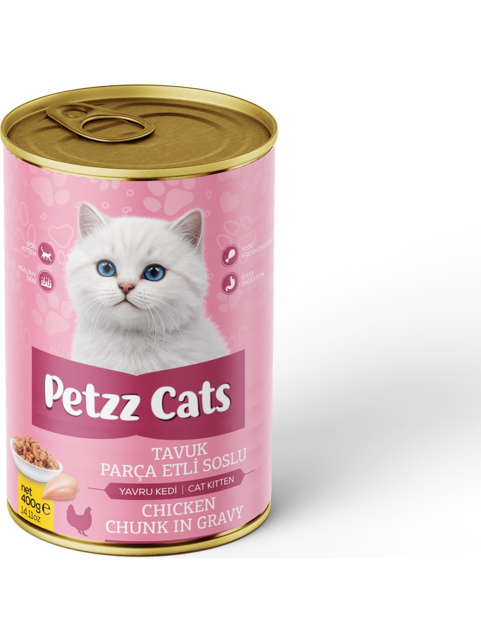 Petzzcats Tavuk Etli Yavru Kedi Konservesi 400 gr 1 Adet