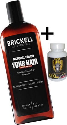 Brickell Erkeklere Özel 237 ml Saçsakal Beyazlıkgiderici Şampuan + Hotrhino Erkekler Için Büyütücüxxxl 60 Kapsùl