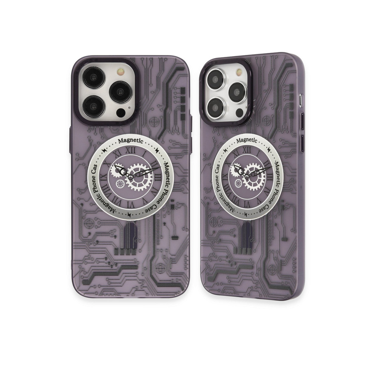 iPhone 14 Pro Kılıf Apollo Magneticsafe Desenli Kapak - Apollo Mor - 5