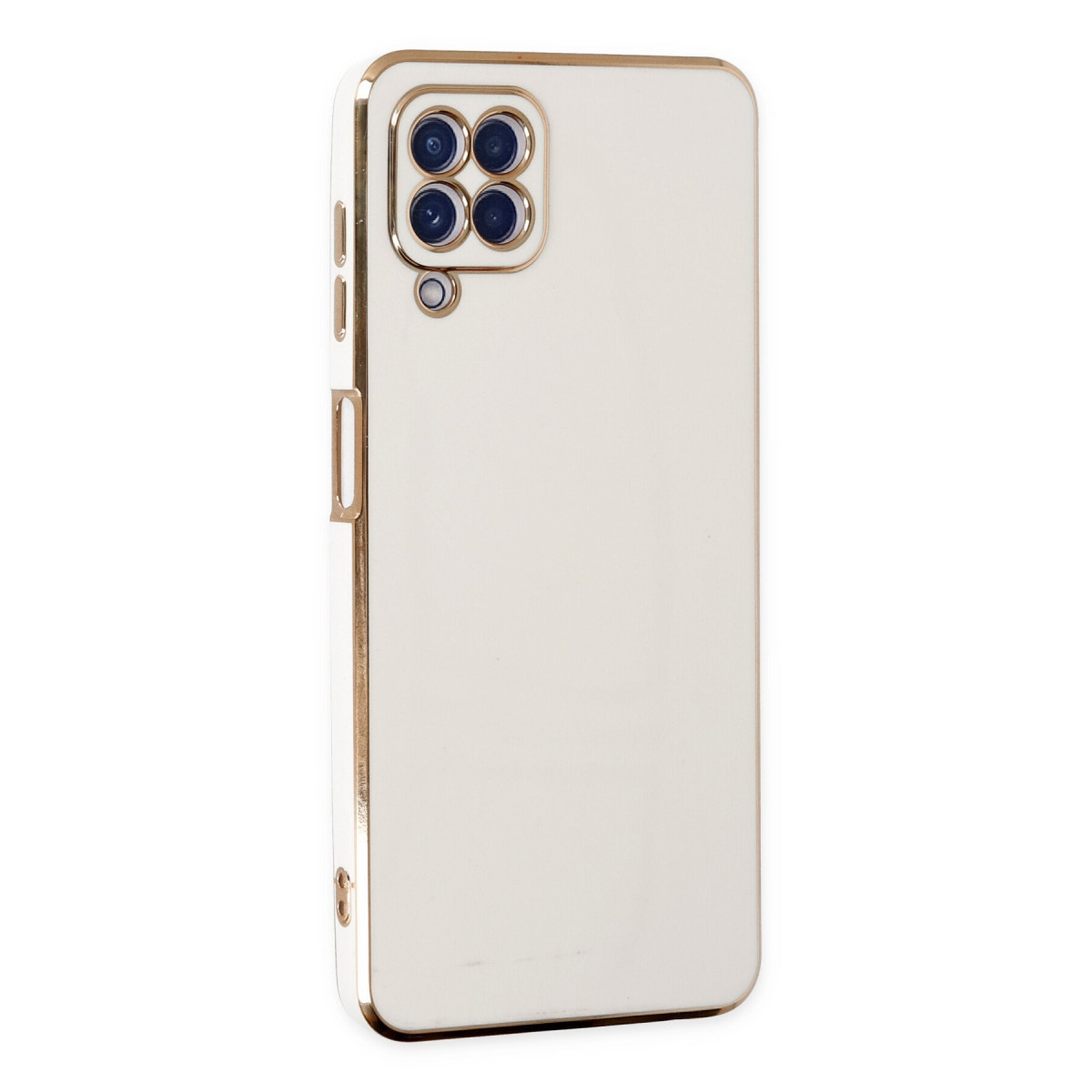 Galaxy A12 Kılıf Volet Silikon - Beyaz