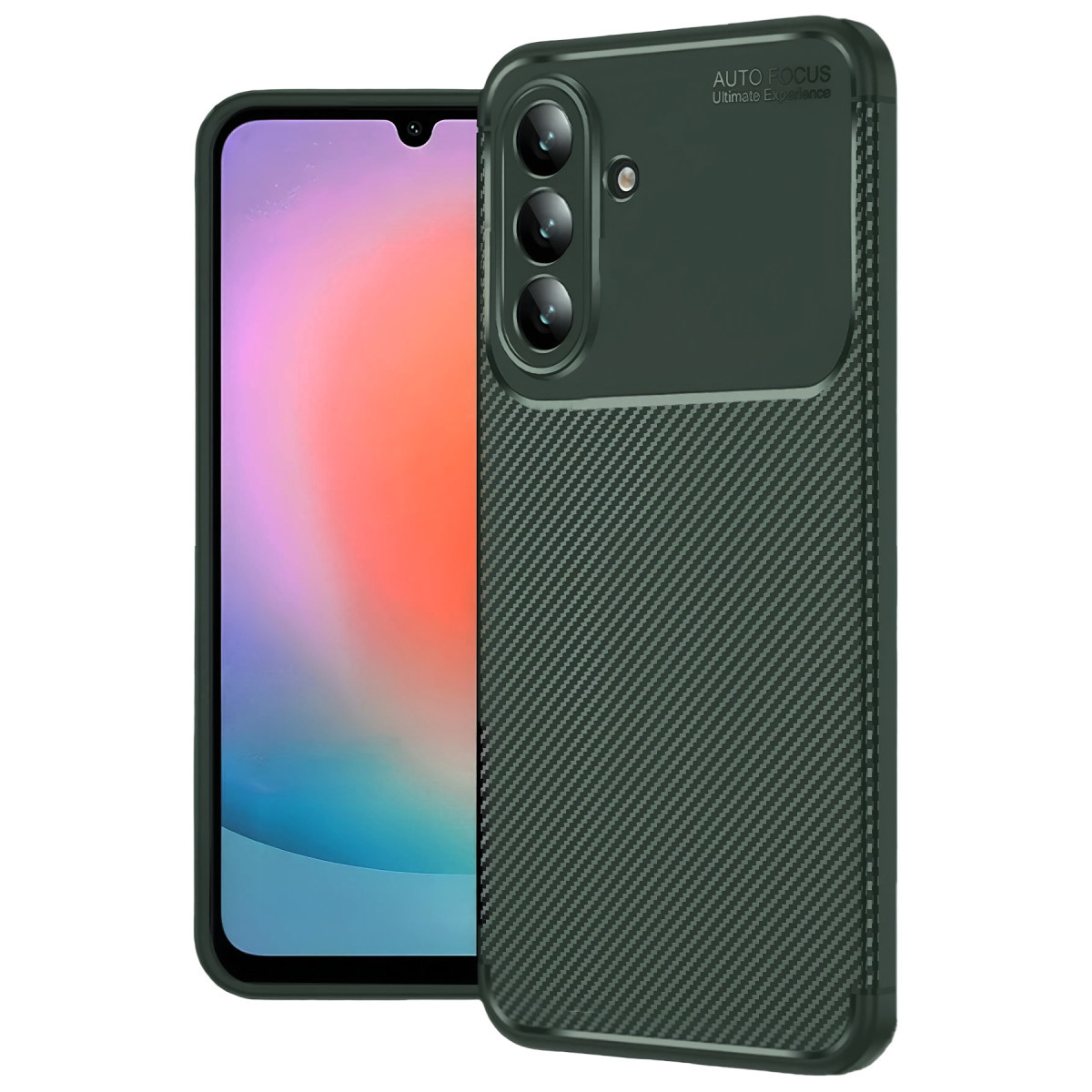 Galaxy A57 5G Auto Focus Karbon Kapak - Koyu Yeşil