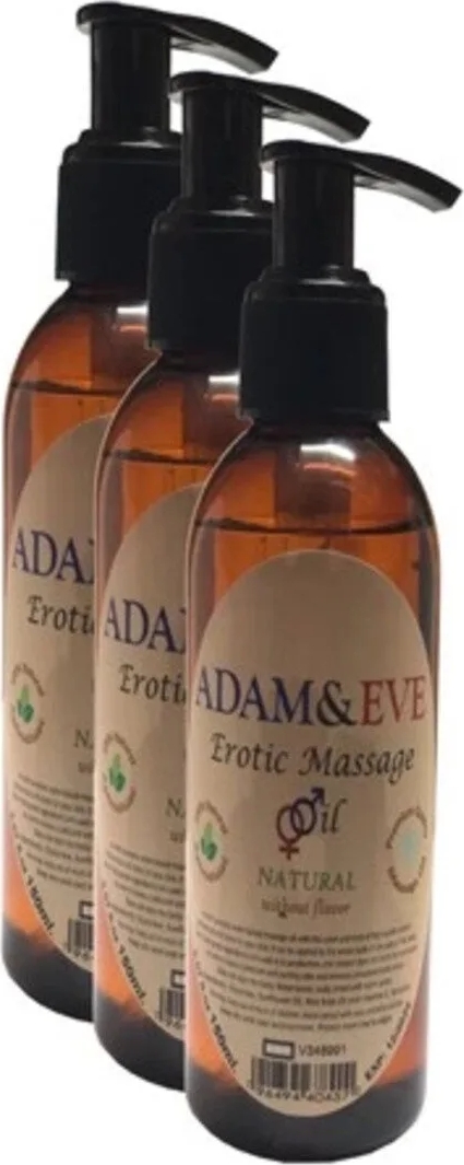 Süper Adam&eerkeklere Kadınlara Özel Sade Vücut Masaj Yağı Pure Edible Massage Oil 125ML 3 Adet