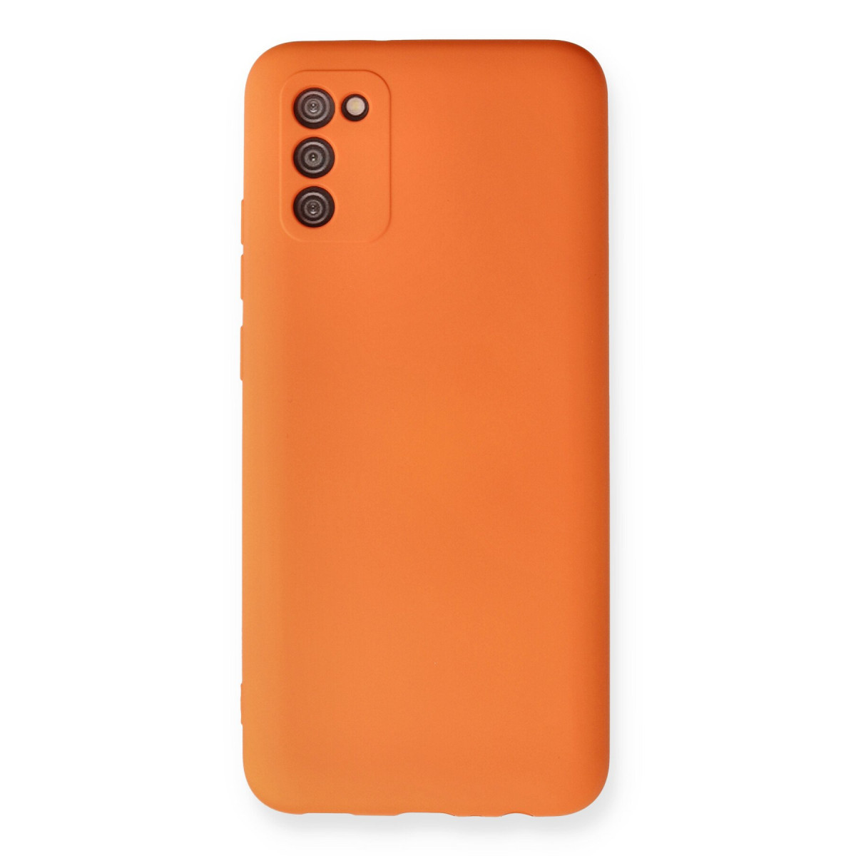 Galaxy A02S Kılıf Nano içi Kadife Silikon - Turuncu