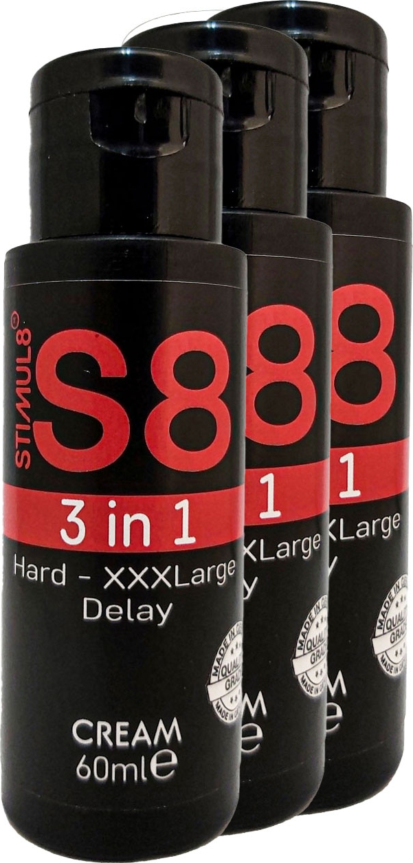Stımul8 (S8) 3in1 Krem 3 Adet Erkeğe Özeı 3 Ettki Birden Kremi 60 ml