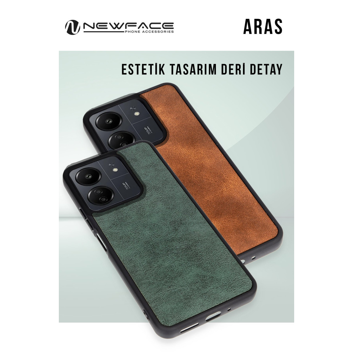 iPhone 15 Pro Max Kılıf Aras Deri Kapak - Taba — görsel 3
