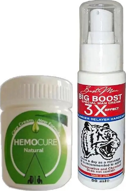 Hemocure Natural Bakım Kremi + Big Boost Erkeklere Özel Ürün 50 ml