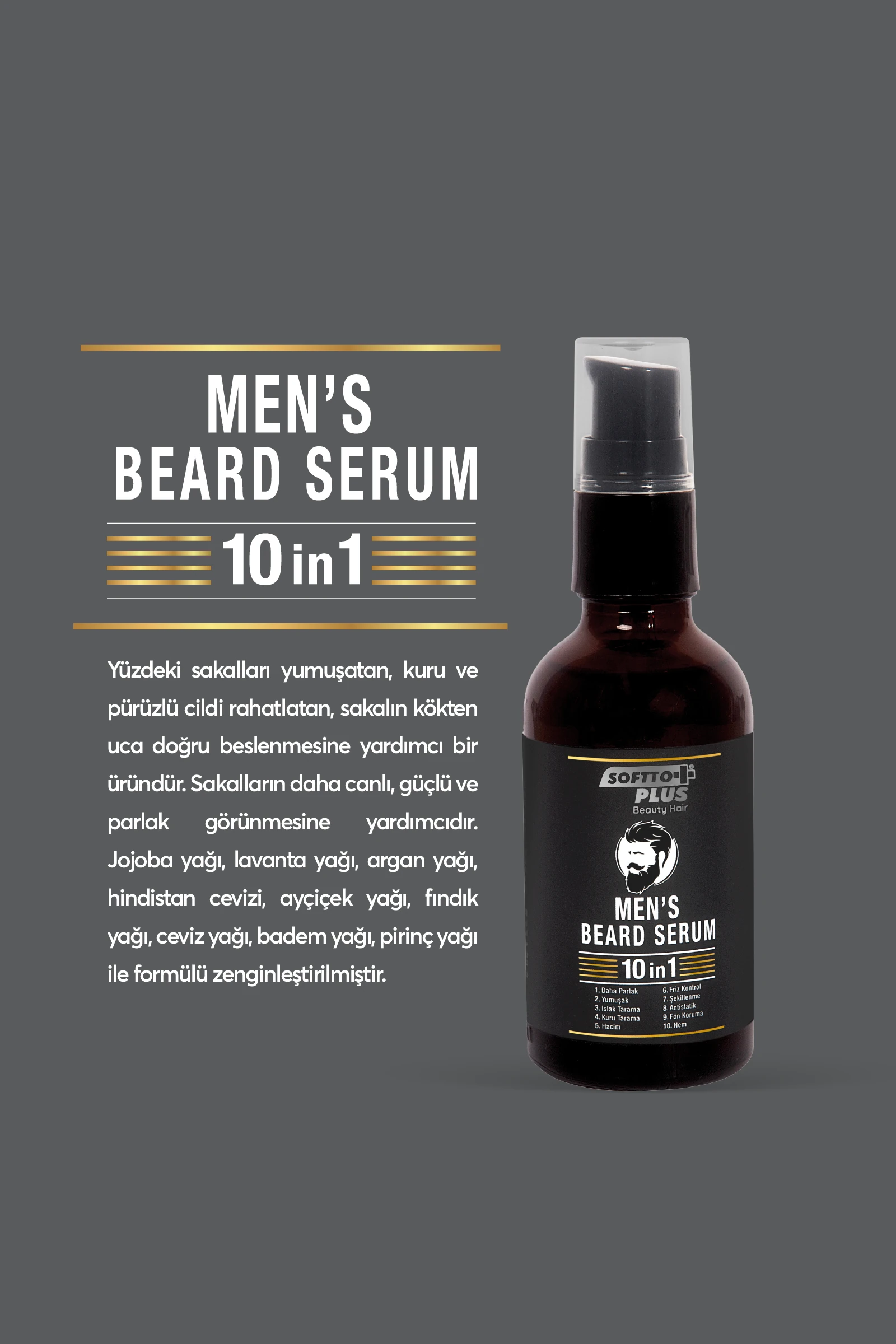 10 IN 1 ERKEK SAKAL SERUMU 50 ML — görsel 2