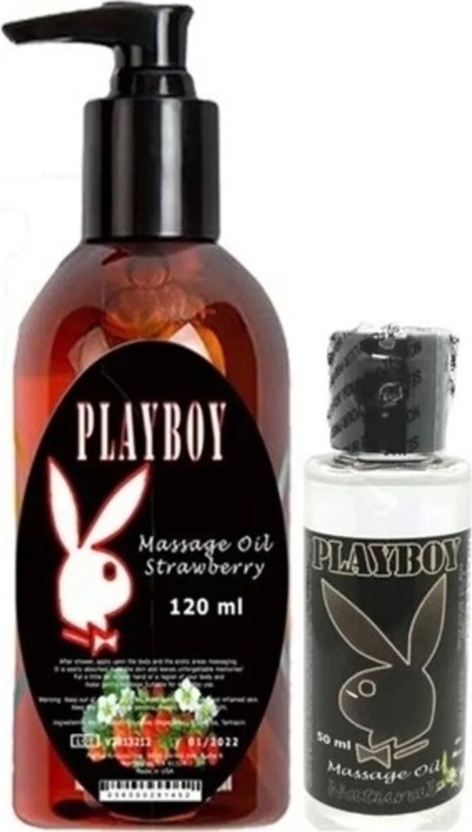 Süper Playboy Aromaterapi Çilek Massage Oil 120 ml Natural Aromalı Massage Vücut Masaj Yağı 50 ml