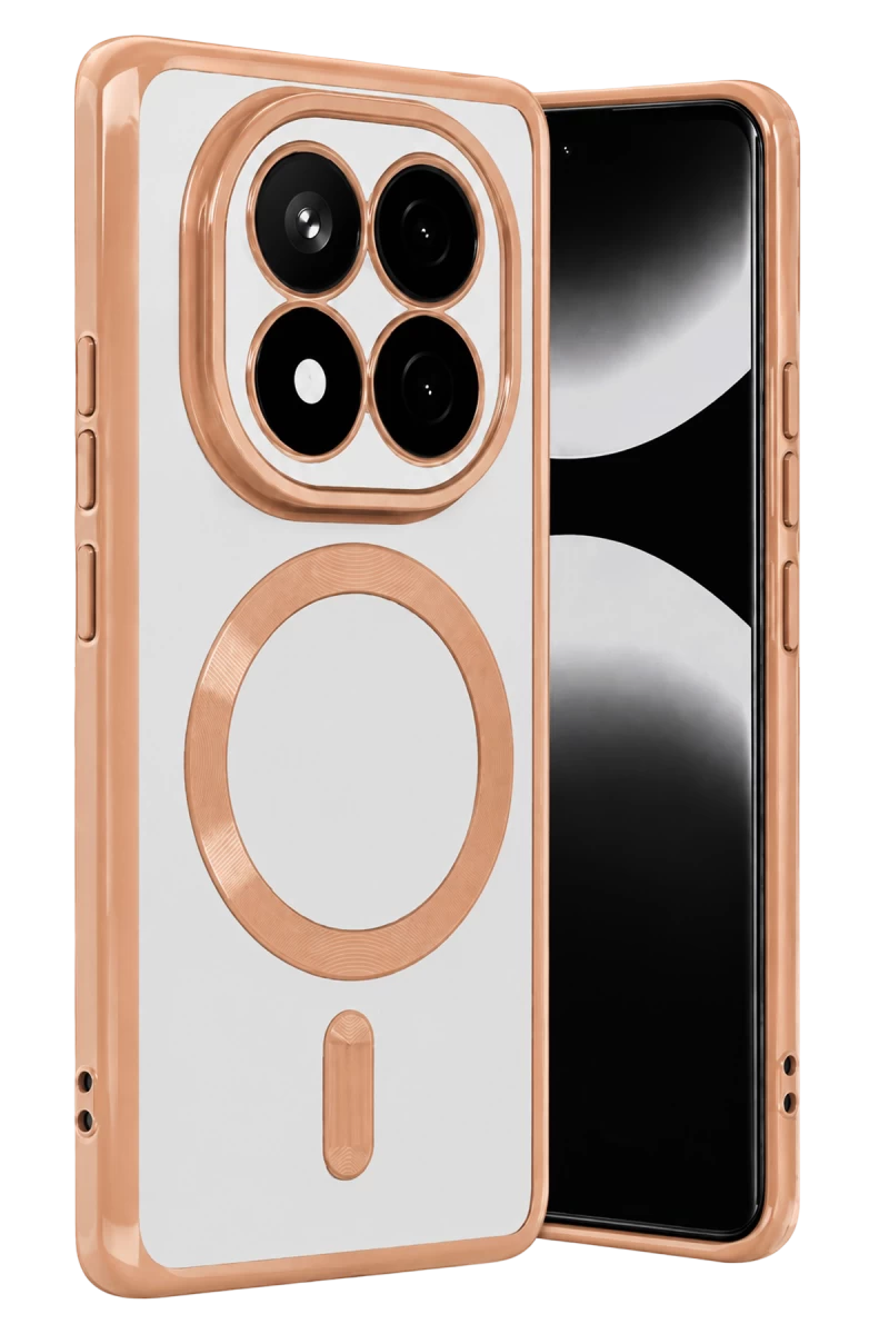 Xiaomi Redmi Note 15 Pro 5G Uyumlu Kross Magneticsafe Kapak - Rose