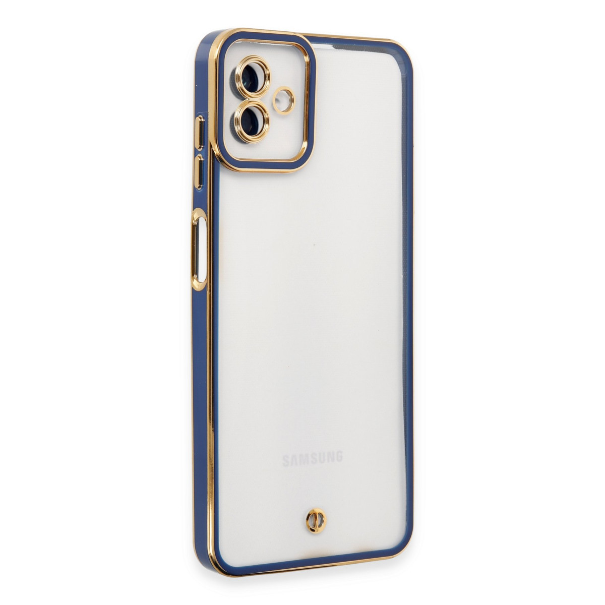Galaxy A04 Kılıf Liva Lens Silikon - Mavi