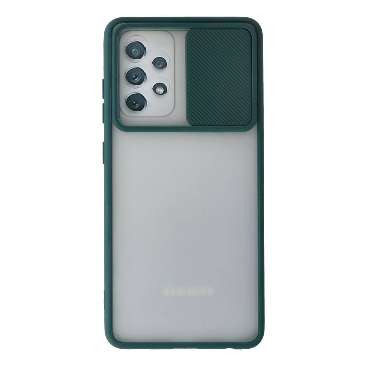 Galaxy A52 Kılıf Palm Buzlu Kamera Sürgülü Silikon - Yeşil