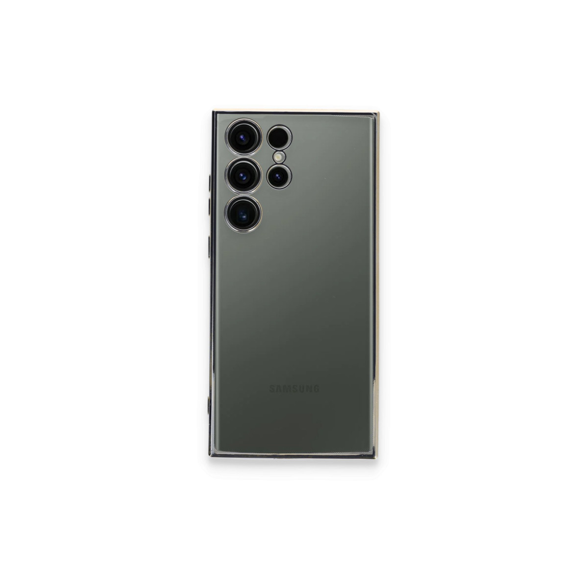 Galaxy S23 Ultra Kılıf Razer Lensli Silikon - Gold