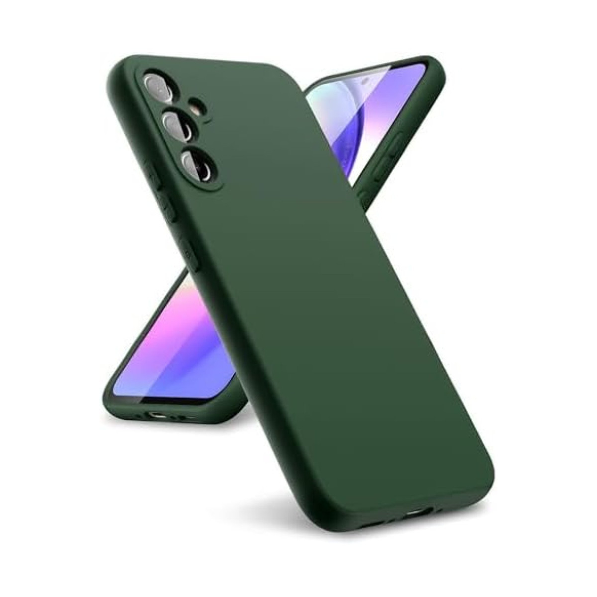 Galaxy A24 4G Kılıf First Silikon - Koyu Yeşil