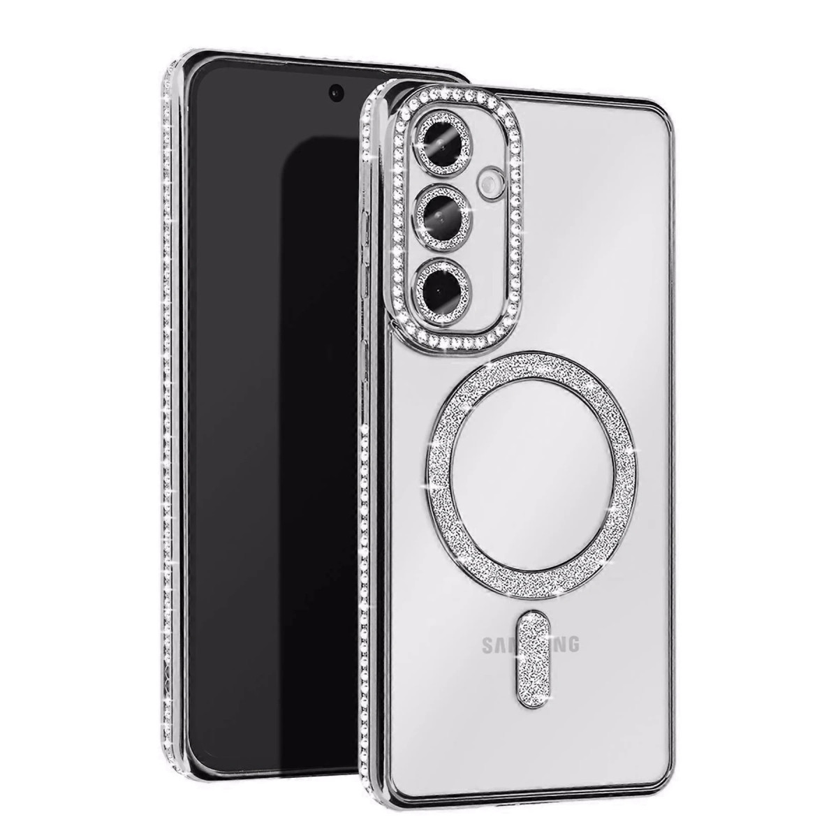 Galaxy S24 FE Joke Simli Magneticsafe Kılıf - Gümüş