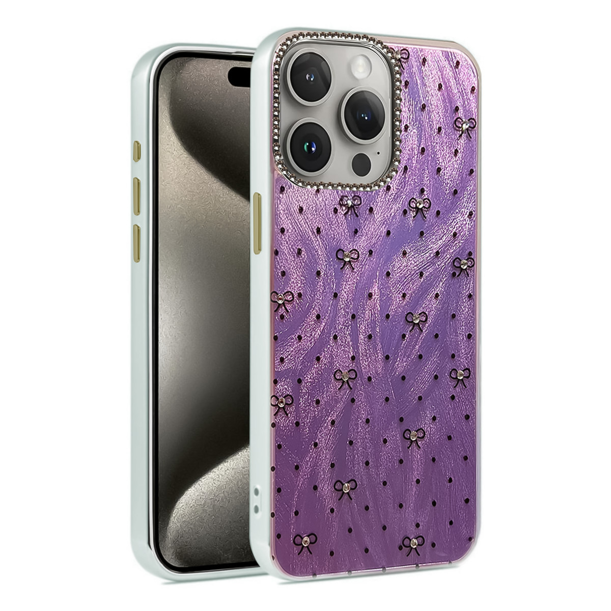 iPhone 15 Pro Max Kılıf Blade Aynalı Desenli Kapak - Desen 2