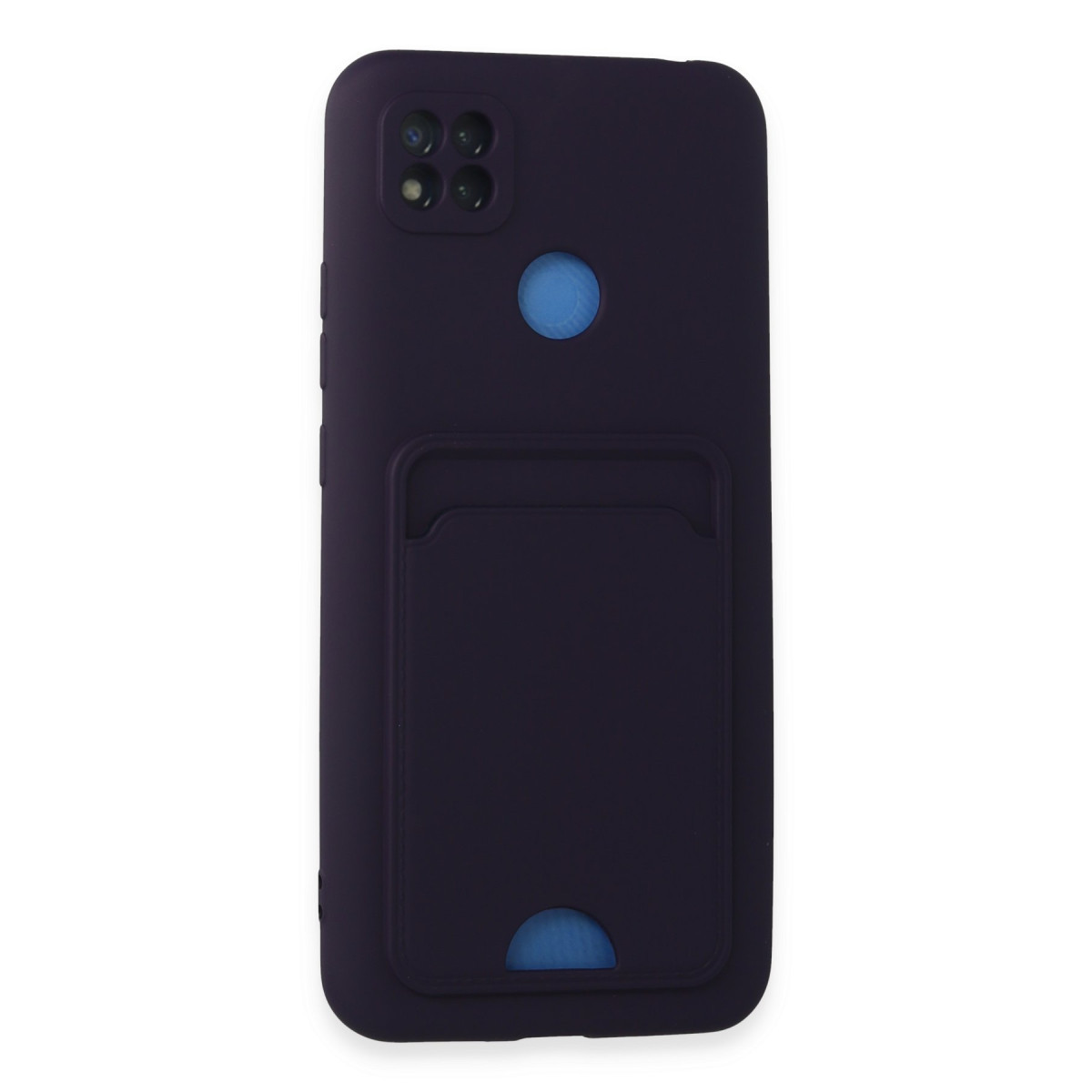 Redmi 9C Kılıf Kelvin Kartvizitli Silikon - Derin Mor