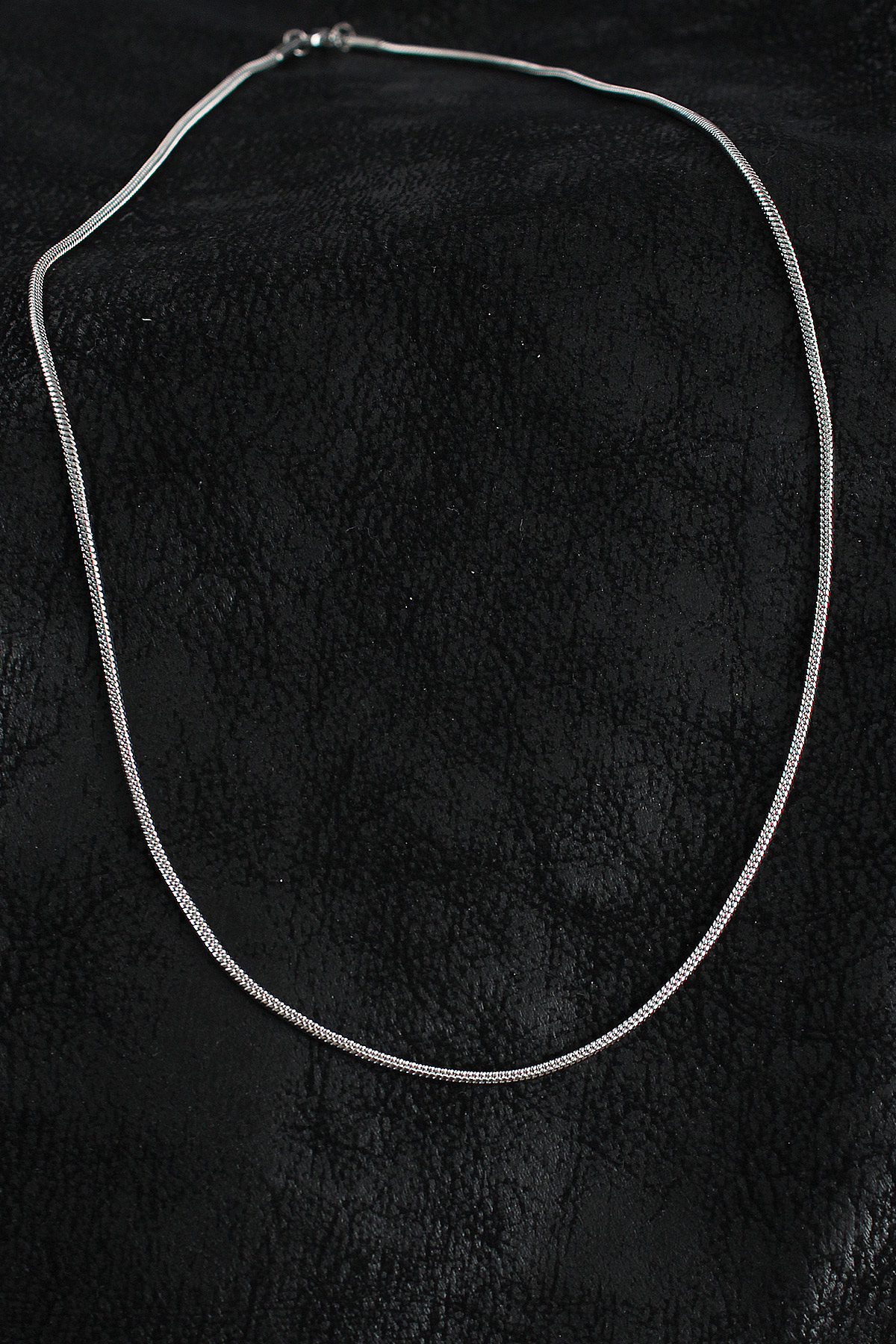 316L Çelik Örme Zincir Model Gümüş Renk Erkek Kolye