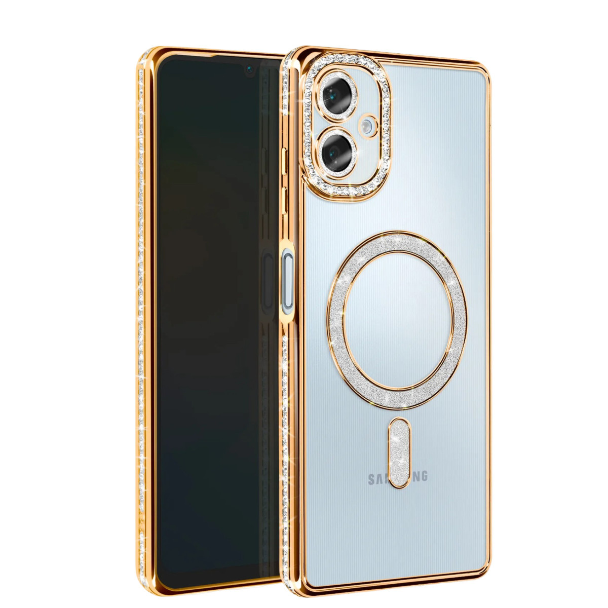 Galaxy A06 Joke Simli Magneticsafe Kılıf - Gold