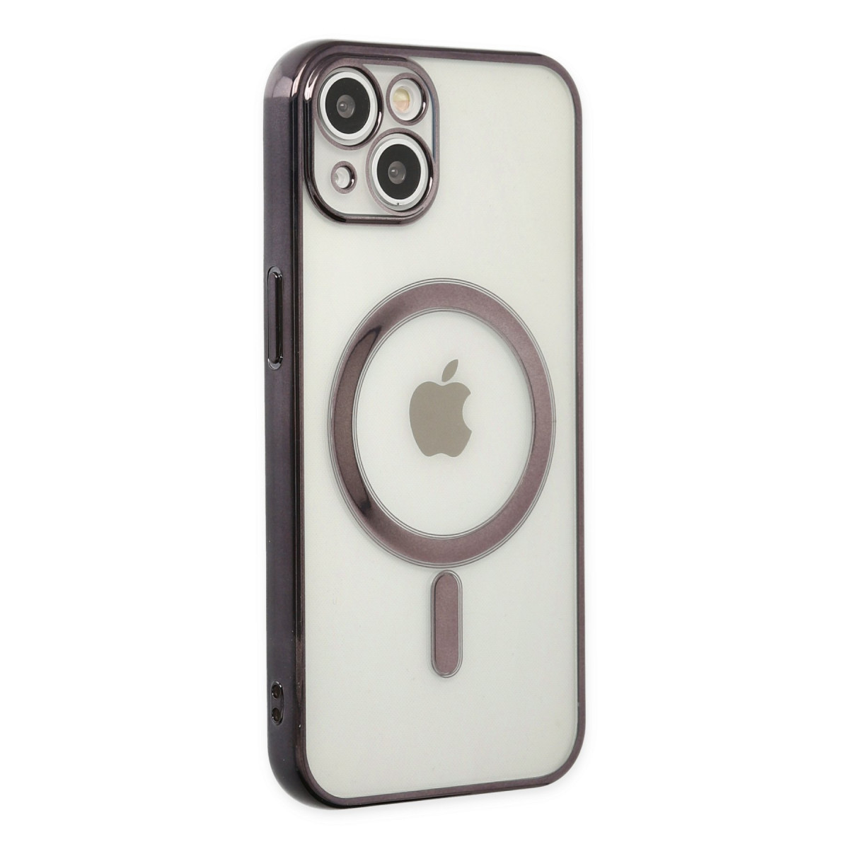iPhone 14 Plus Kılıf Magneticsafe Lazer Silikon - Siyah