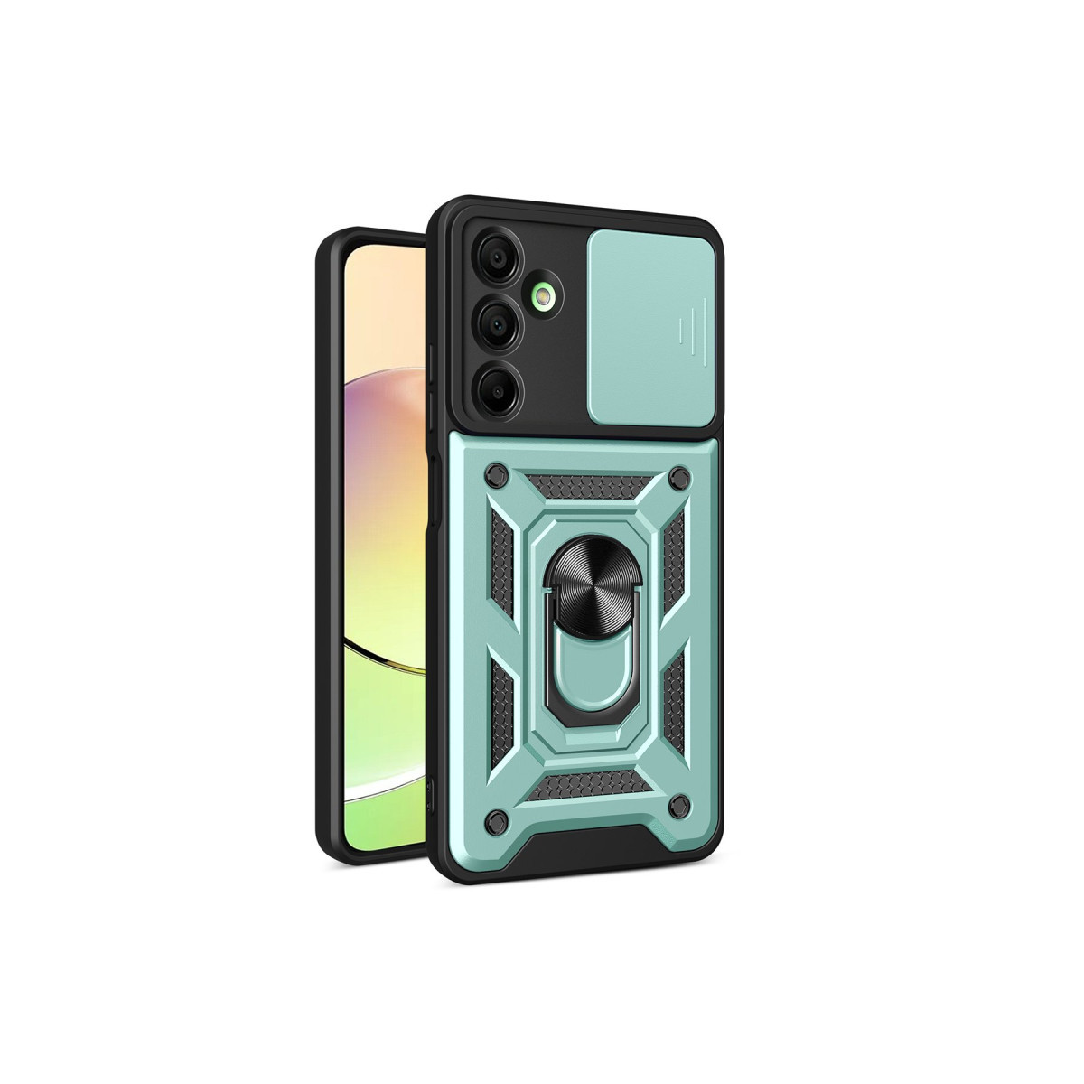 Galaxy A16 5G Kılıf Pars Lens Yüzüklü Silikon - Yeşil