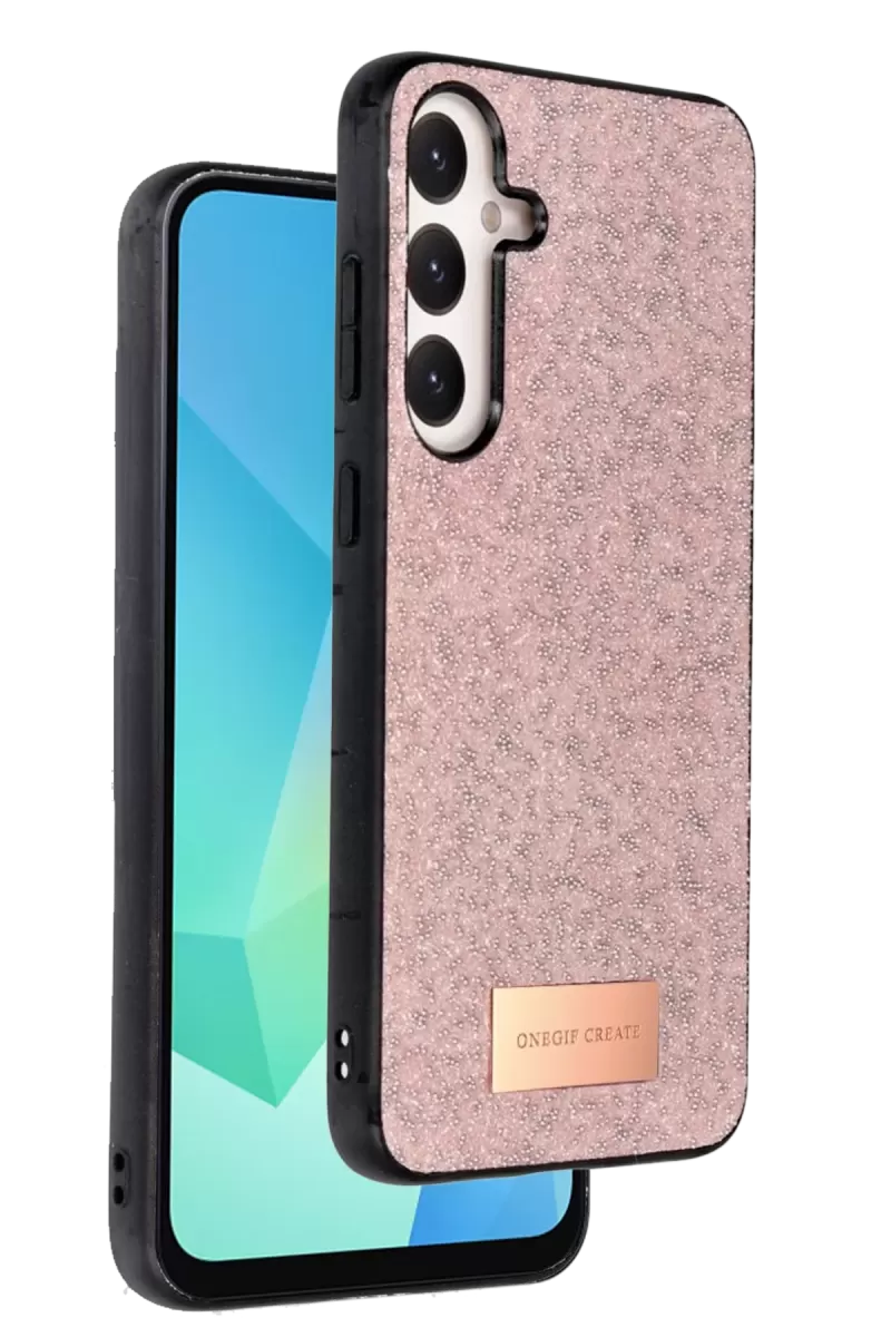 Galaxy A26 Bright Simli Kapak - Pembe