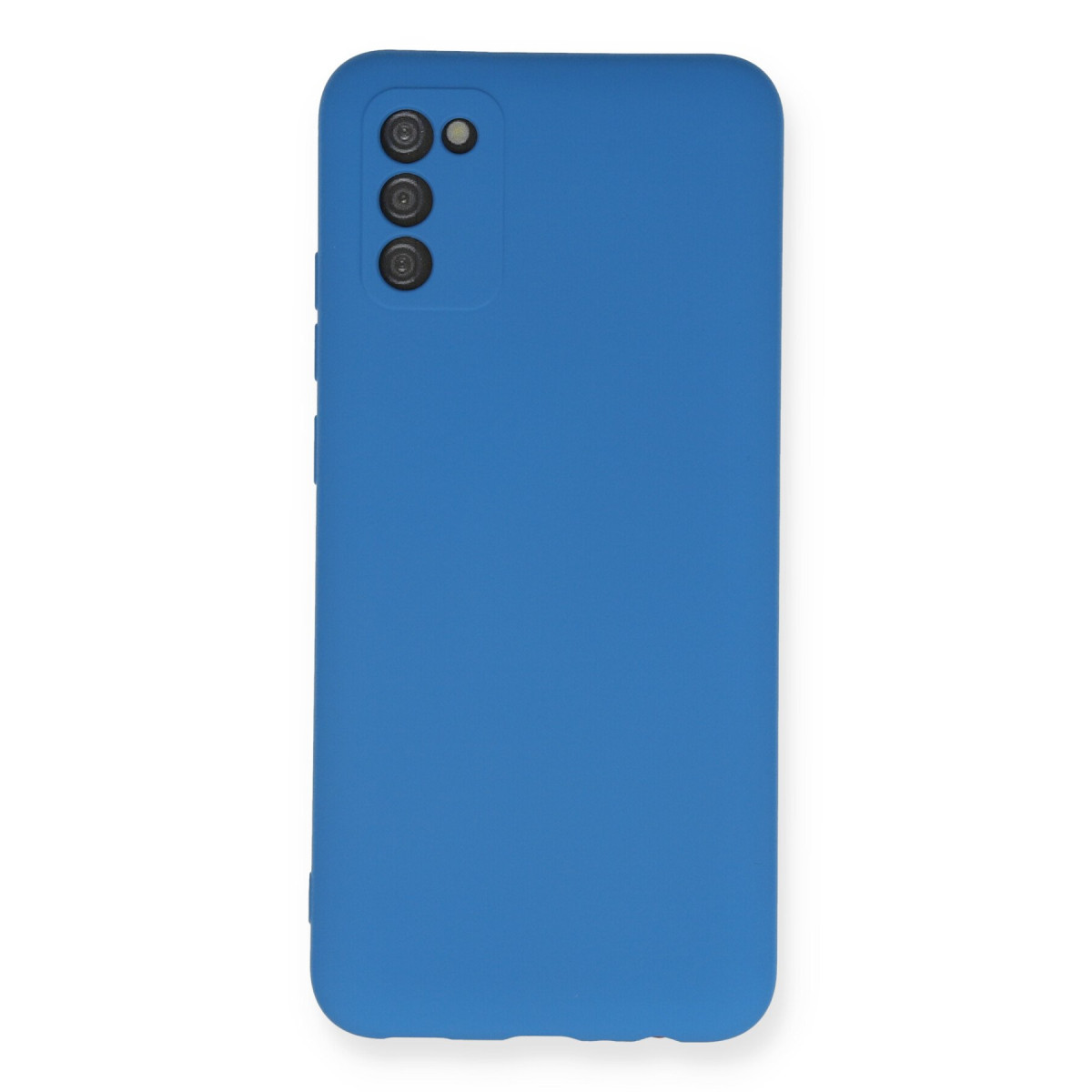 Galaxy A02S Kılıf Nano içi Kadife Silikon - Mavi