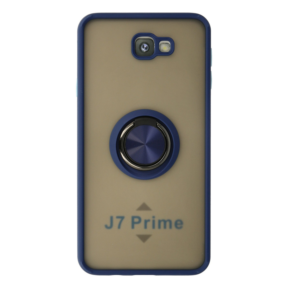 Galaxy J7 Prime Kılıf Montreal Yüzüklü Silikon Kapak - Lacivert