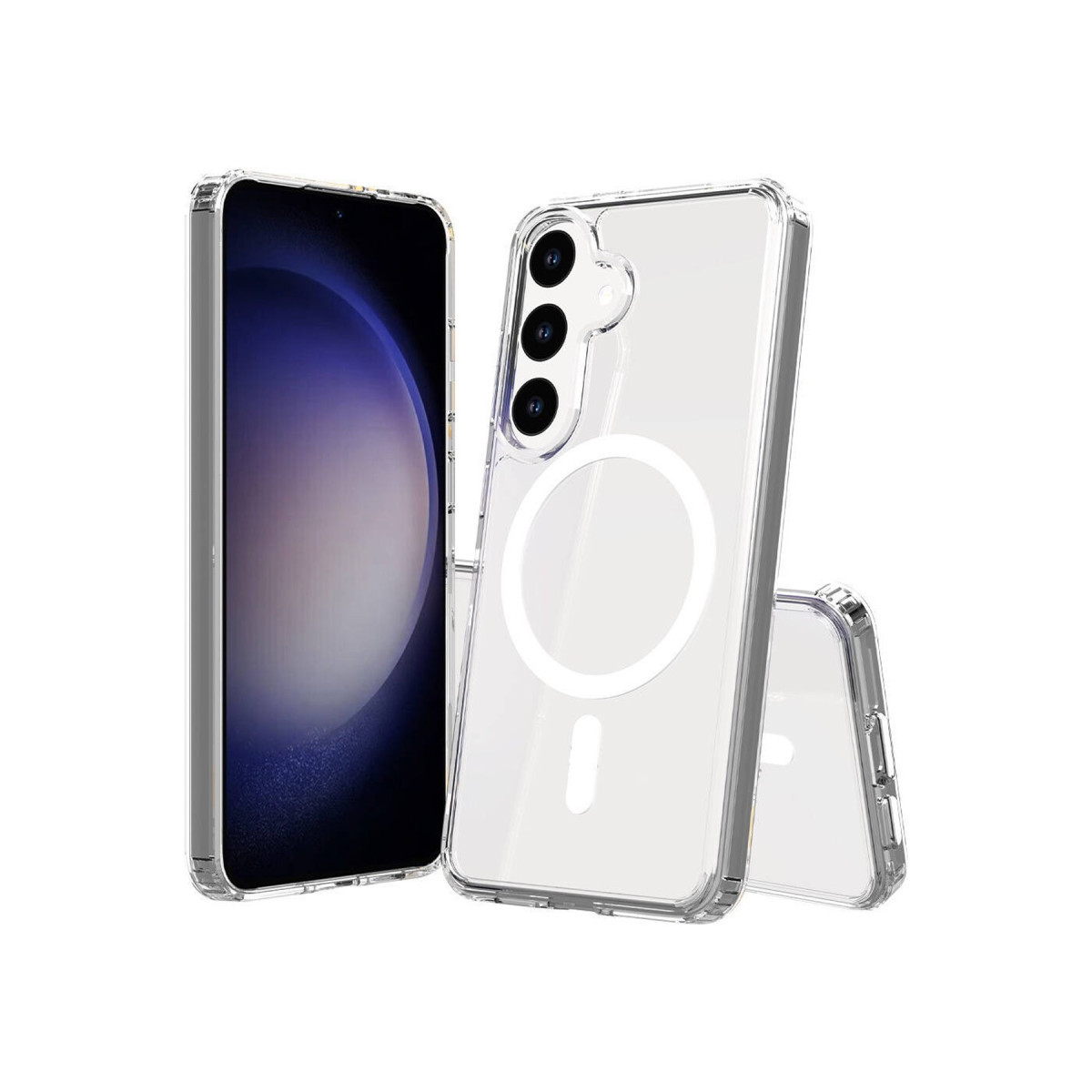 Galaxy S25 FE Kılıf Magneticsafe Şeffaf Silikon - Şeffaf