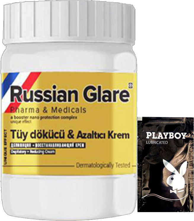 Playboy Rusian Glare Nano 50 ml Rus Merhemi Tüy Dökücü Azaltıcı Krem + Yanında Jel