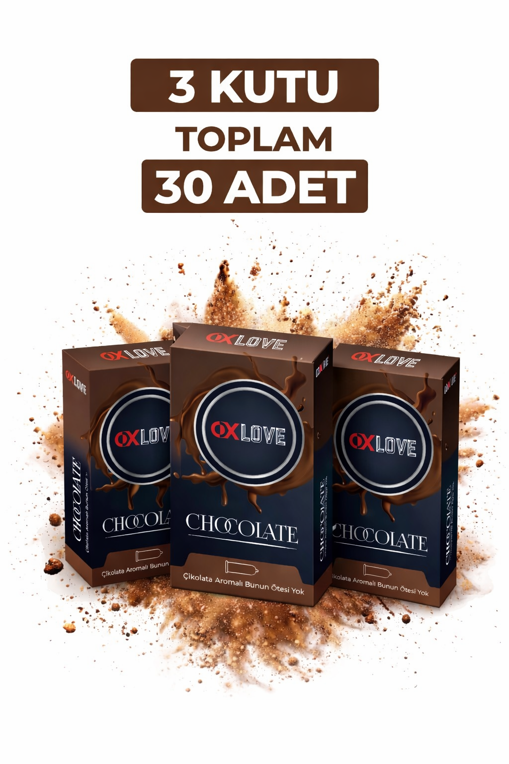 OxLove Chocolate Aromalı Prezervatif 10'lu 3 Kutu