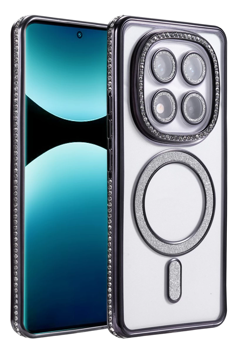 Xiaomi Redmi Note 15 Pro Plus 5G Uyumlu Joke Simli Magneticsafe Kılıf - Siyah