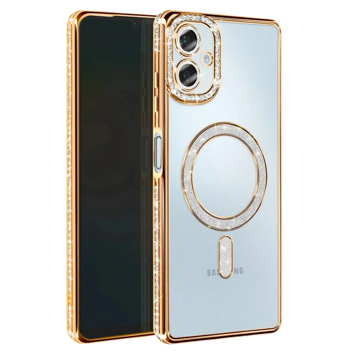 Galaxy A07 4G Joke Simli Magneticsafe Kılıf - Gold