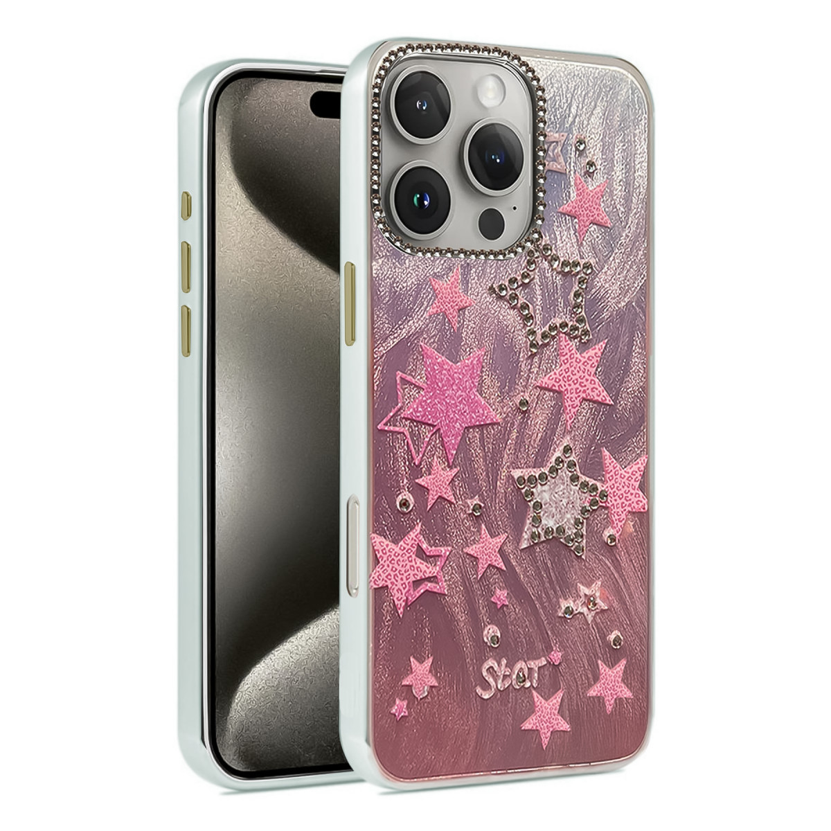 iPhone 16 Pro Kılıf Blade Aynalı Desenli Kapak - Desen 7