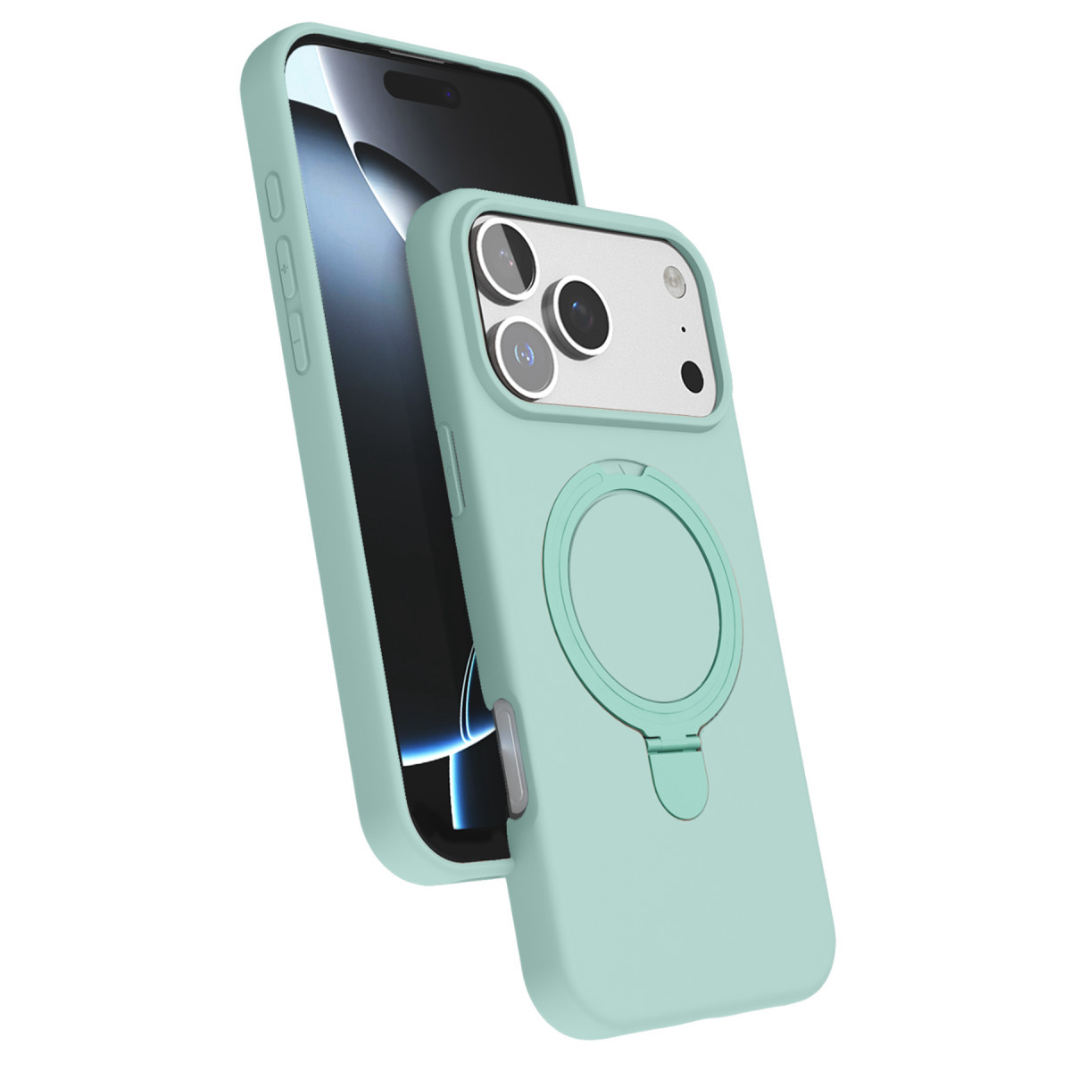 iPhone 17 Pro Regal Magsafe Standlı Kapak - Su Yeşili