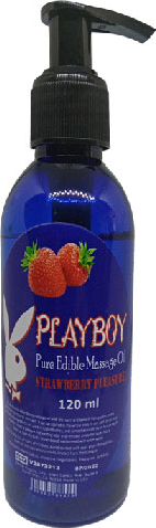 Playboy Pure Edible Çilekli Masaj Yağı Aromalı 120ML Masaj Yağı  Snmx - 120ML  Pure Edible Massage Oil Strawberry Flavored Massage Oil